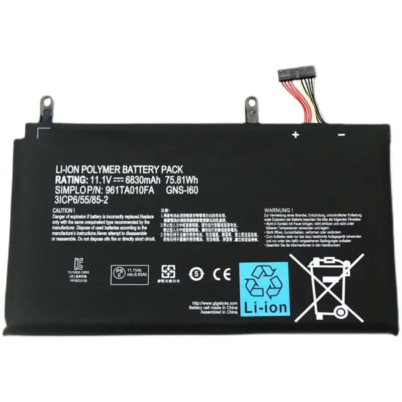 New GNS-I60 Laptop Battery For GIGABYTE P57W 961TA010FA 31CP6/55/85-2 GNS-160 P35K P37X P57X P35G P35N P35W P35X P37W