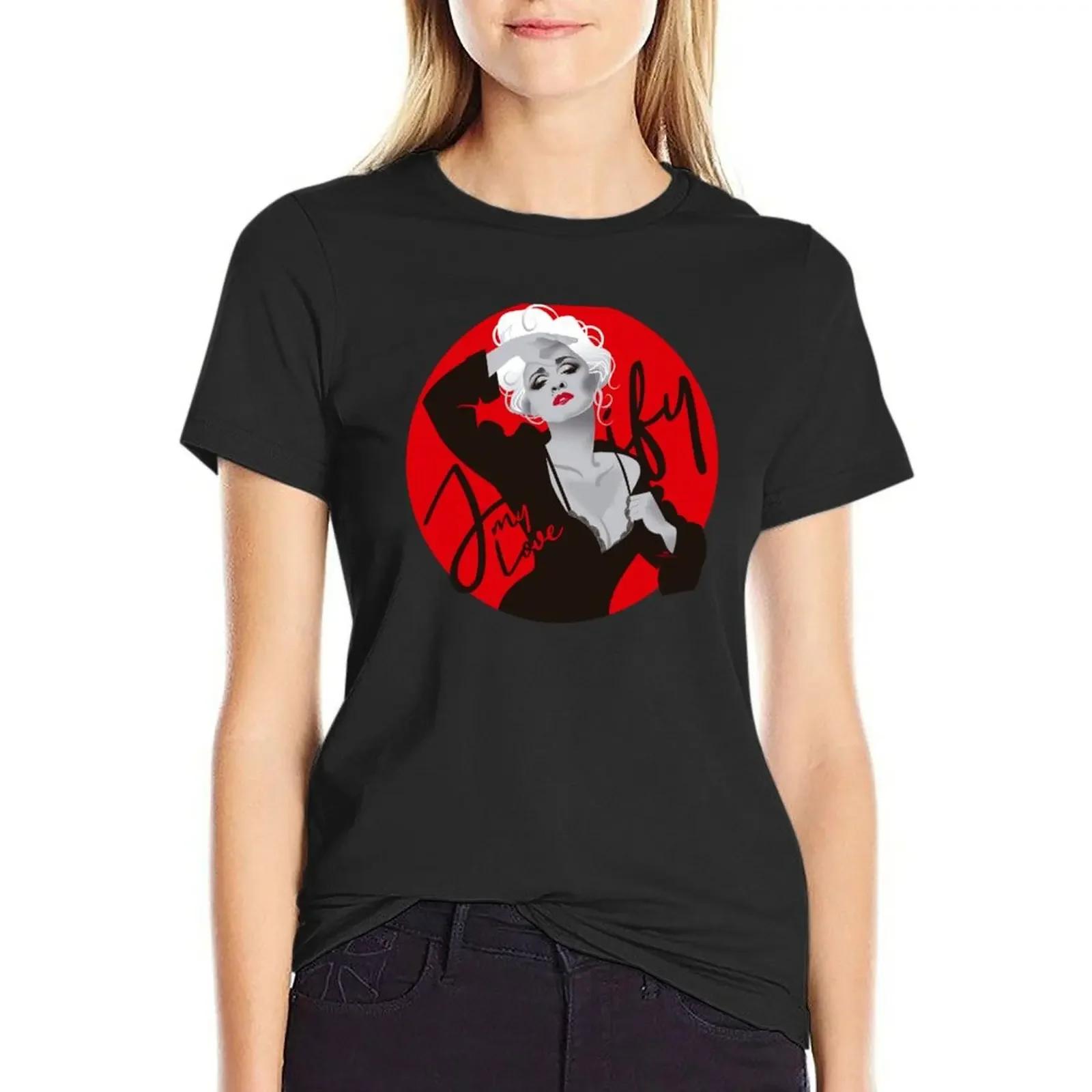 

JML T-Shirt shirts graphic tees quick drying customs design your own workout shirts for Women loose fit
