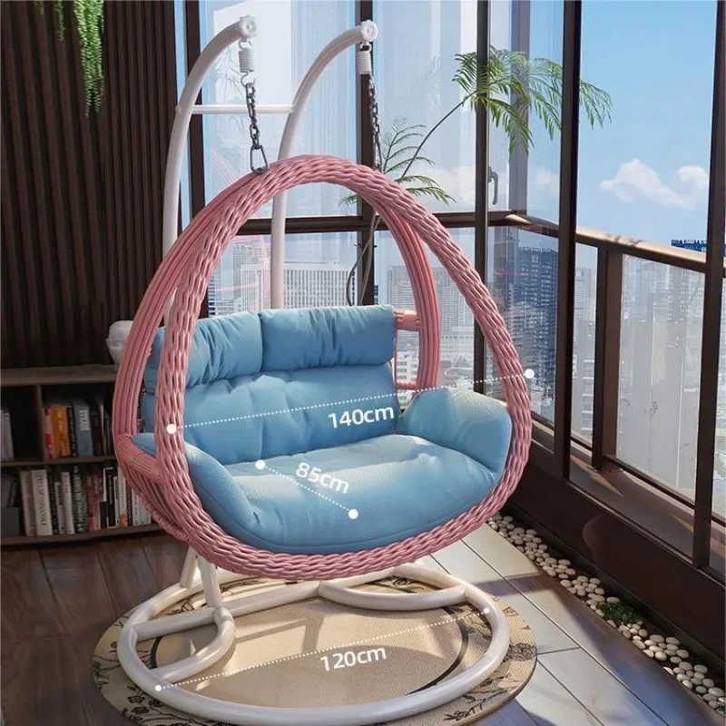 

hot sale Outdoor Hanging Basket Household Swing Bird's Nest Rattan Chair Hanging Basket Single Double Rocking Chair