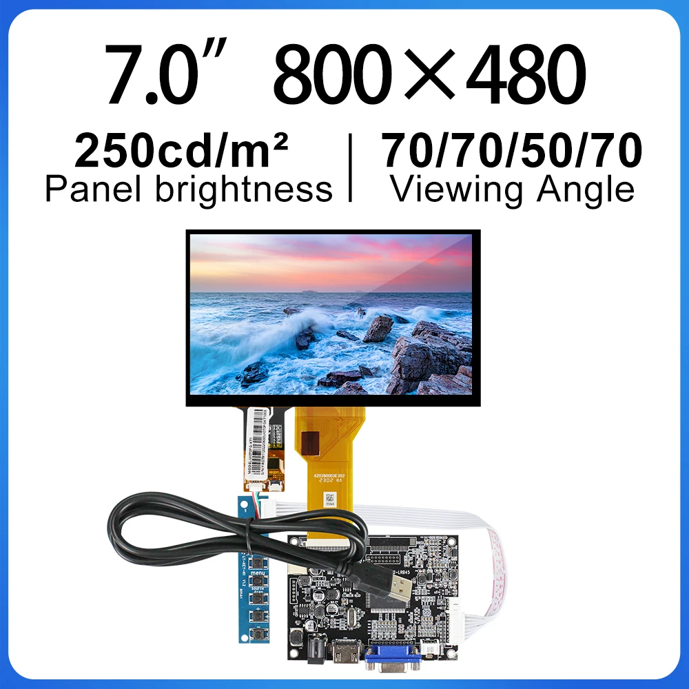

7-дюймовый емкостный сенсорный экран с платой управления 800x48 0 ЖК-панель AT070TN92 RGB 50 контактов