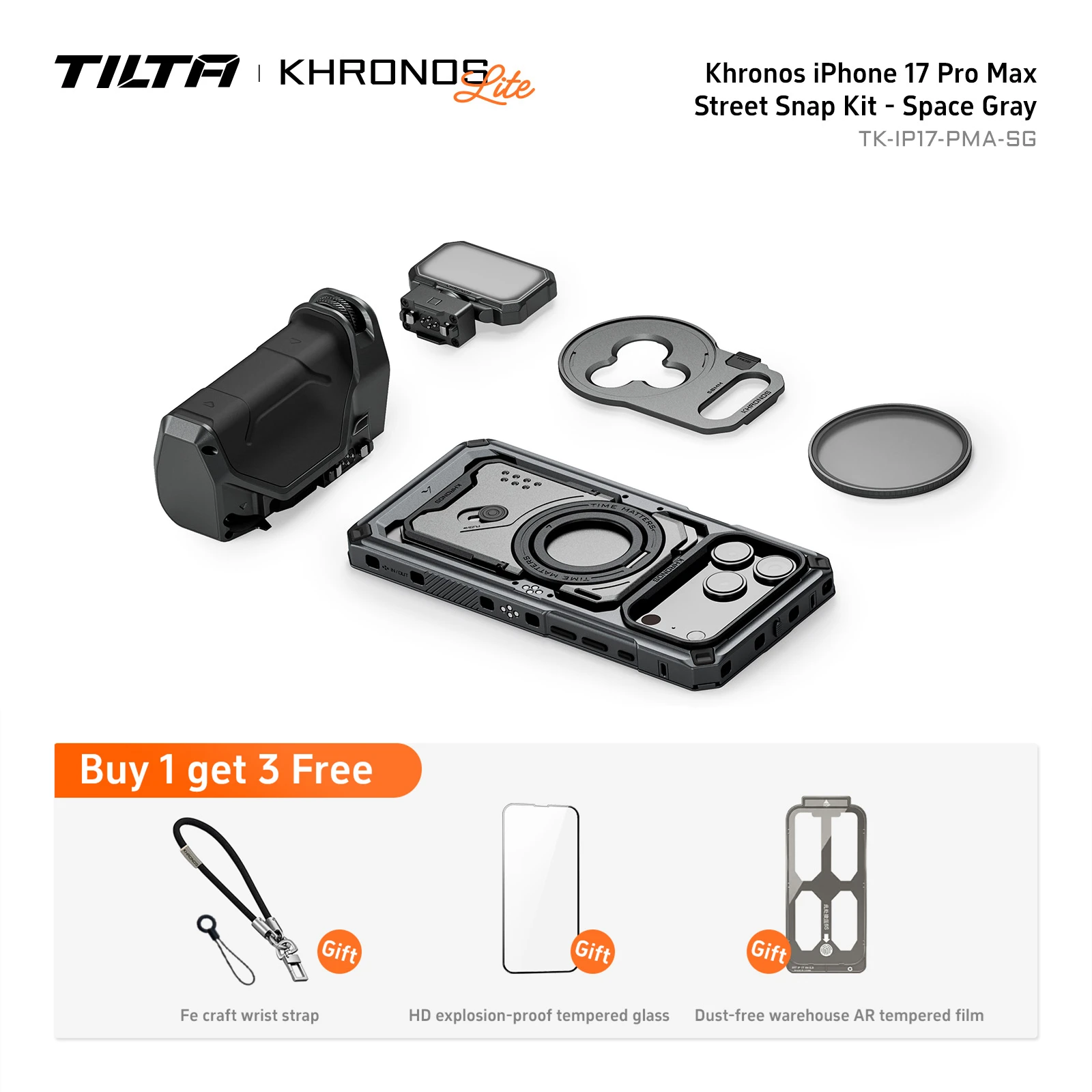 TILTA Khronos Classic 17 Pro/Pro Max モバイルビデオケージ iPhone