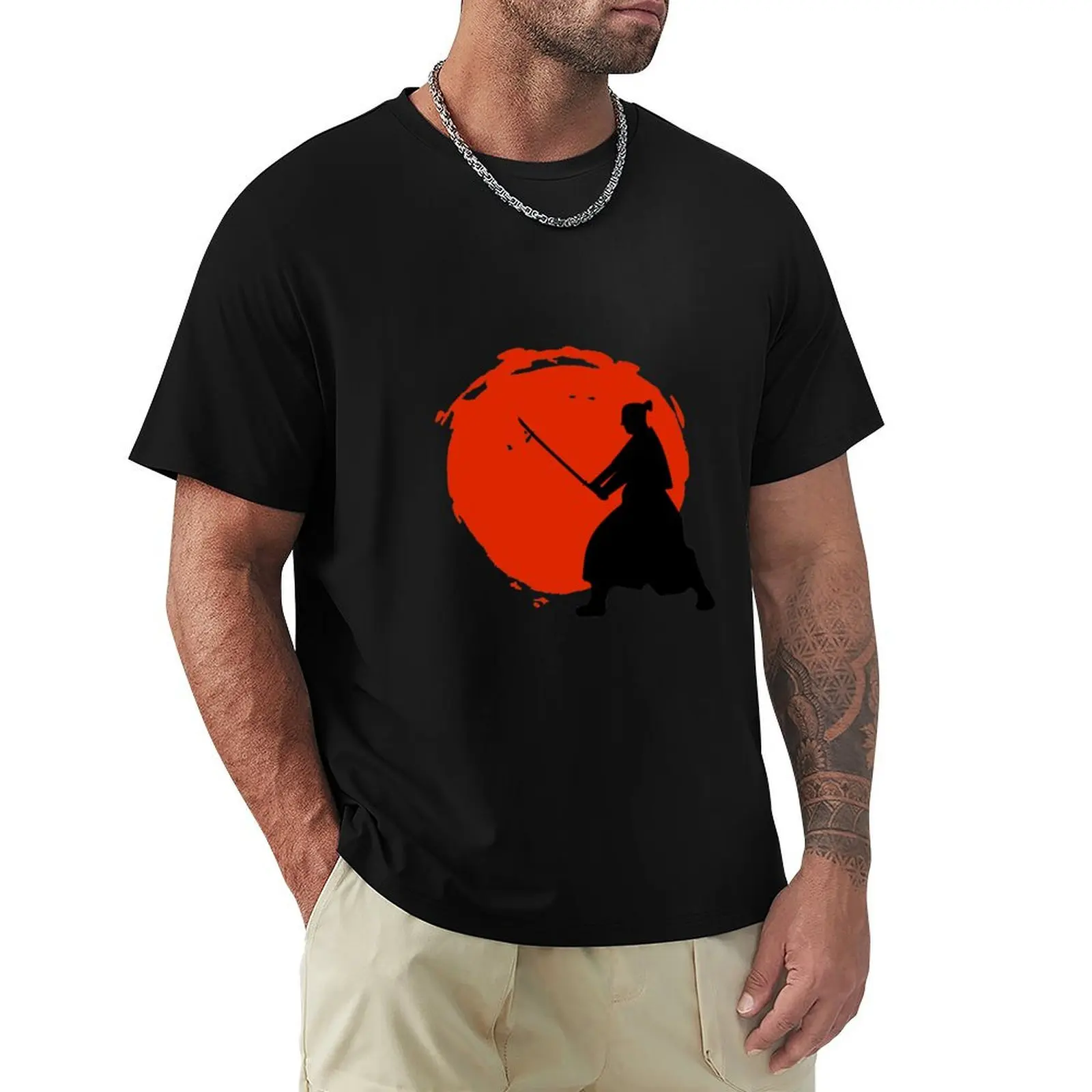 

Seigan no Kamae Silhouette T-Shirt Work Daily Short Sleeve Top