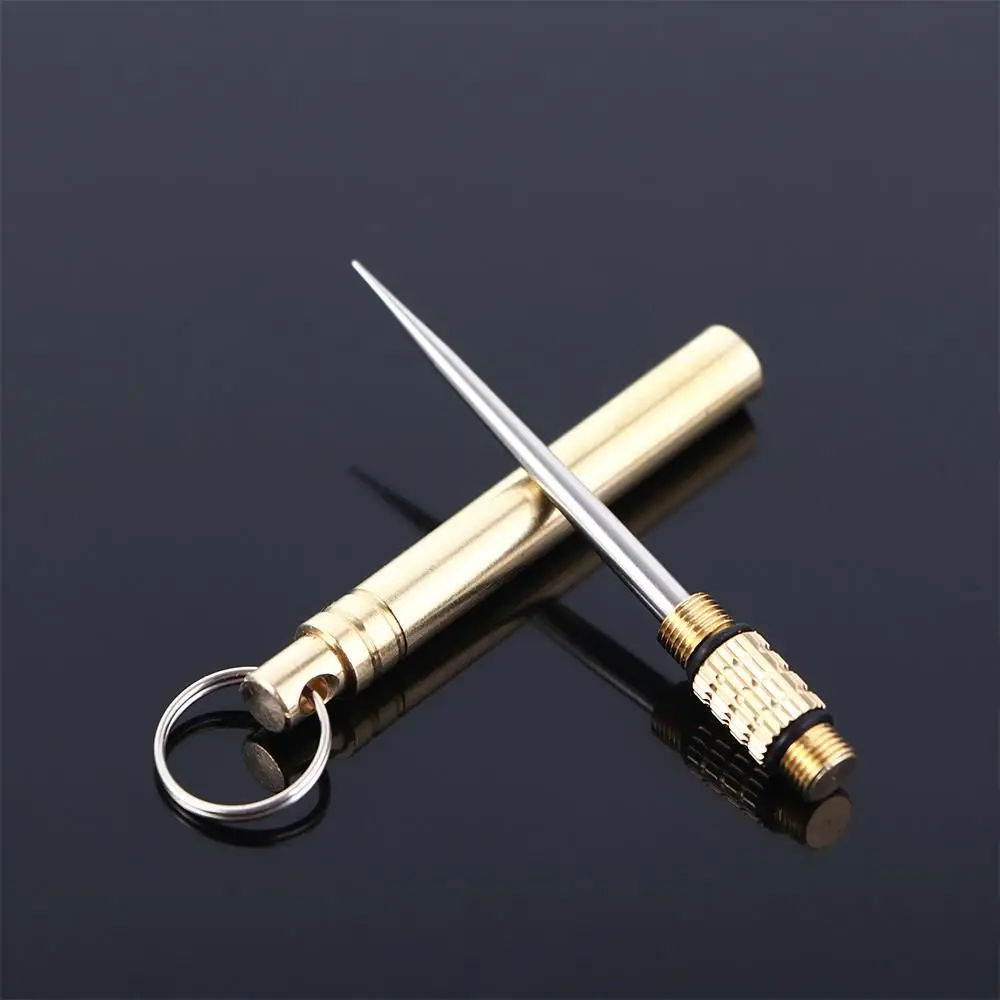 With Key Ring Tooth Cleaning Accessory Travel Toothpick Titanium、 Brass Fruit Fork Brass Toothpick Toothpick Tube Toothpick