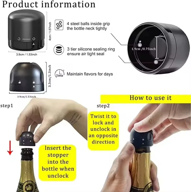 Air Pump Wine Opener with Foil Cutter Pen Safety Portable Pin Cork Remover Pneumatic Bottle Opener Cork Kitchen Bar Accessories