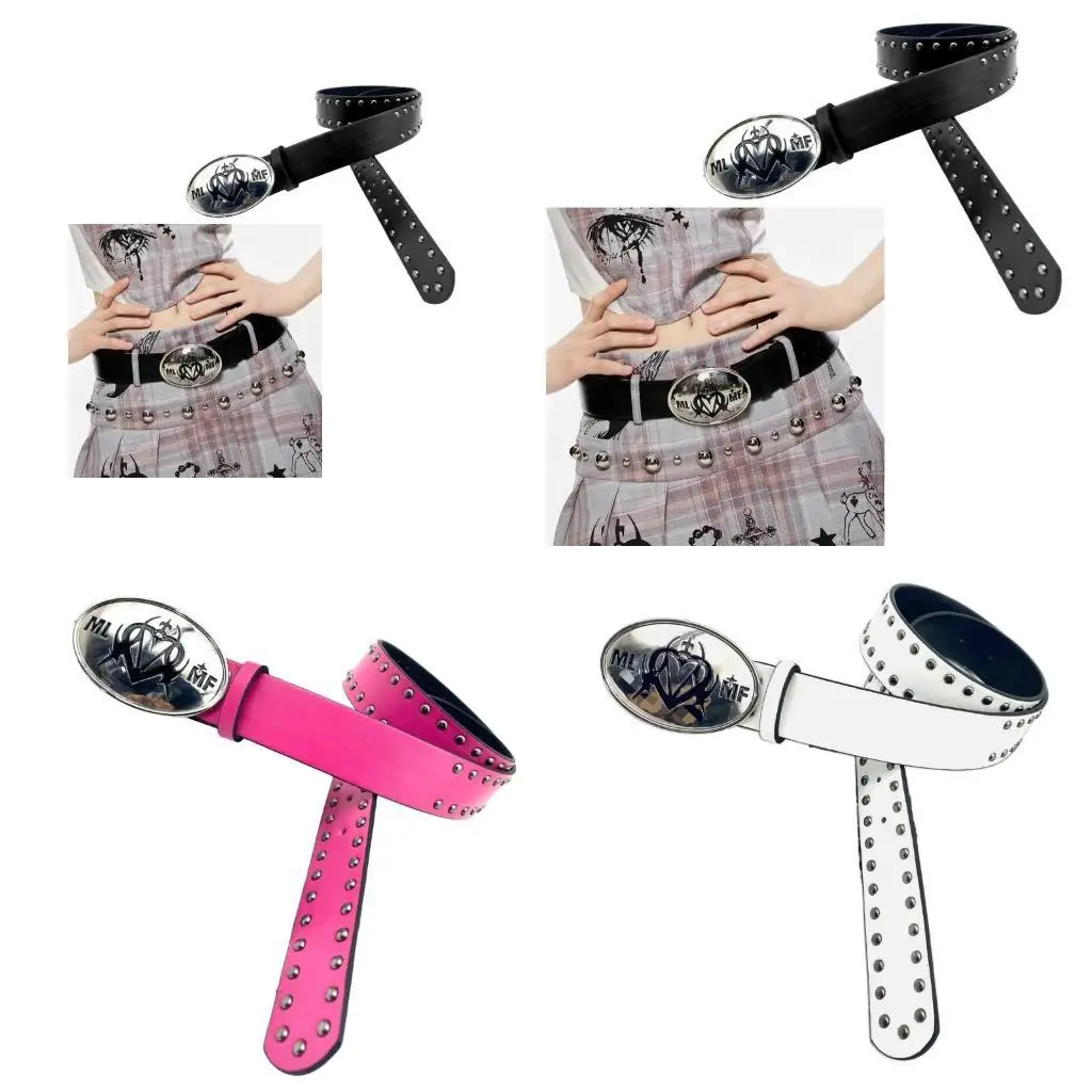 

39BB Elegant Leather Waistband Unique Pants Dress Decorative Waist New Ladies Belts