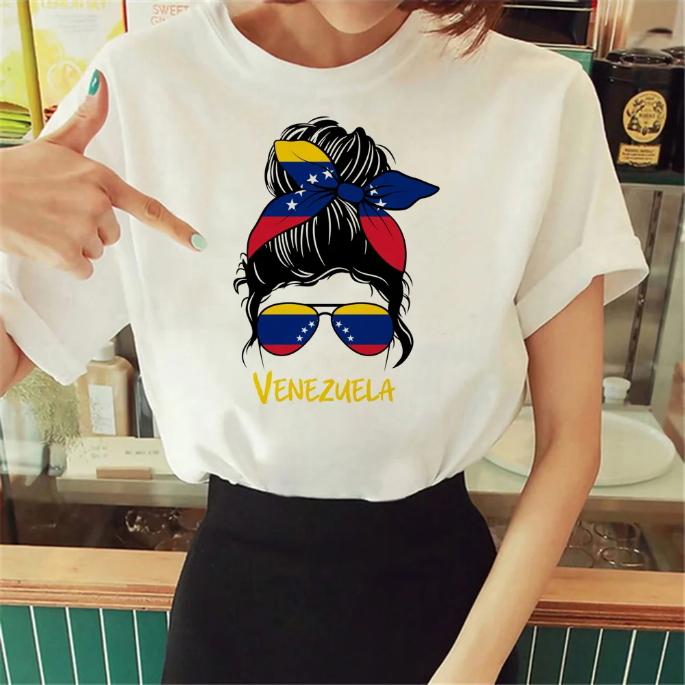 Wenezuela tshirt kobiety designerski top damskie ubrania y2k