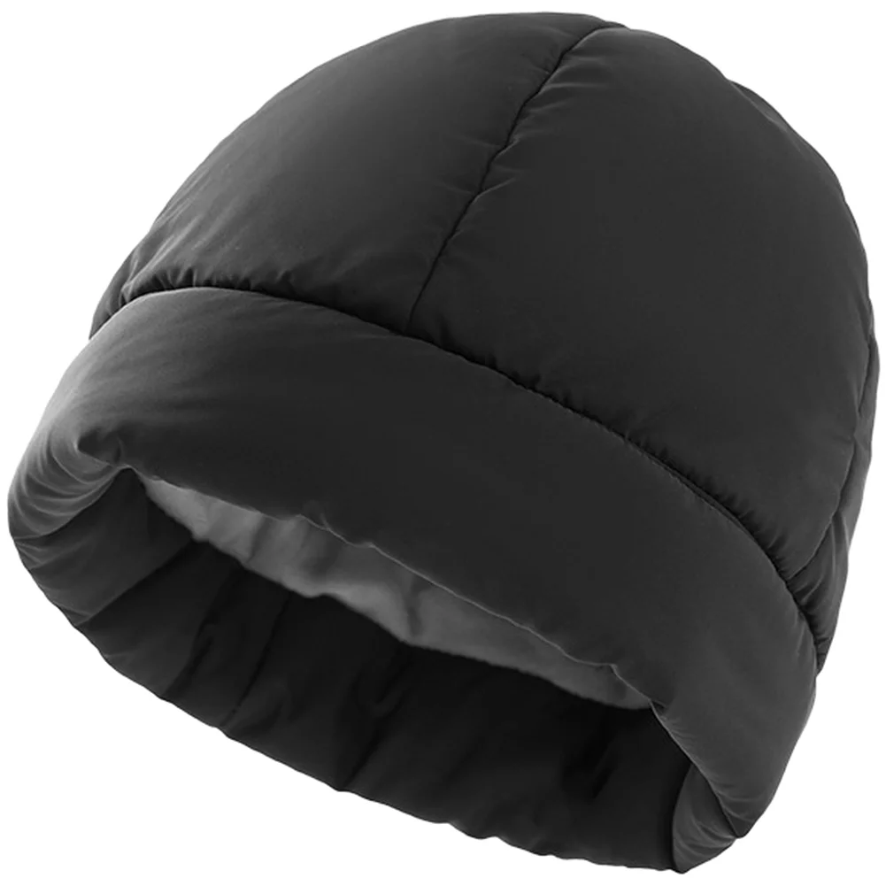 Winter Hat for Women Cotton Blend Hat Windproof Construction Fleece Lined Interior Down Alternative Insulation Foldable 58-60cm