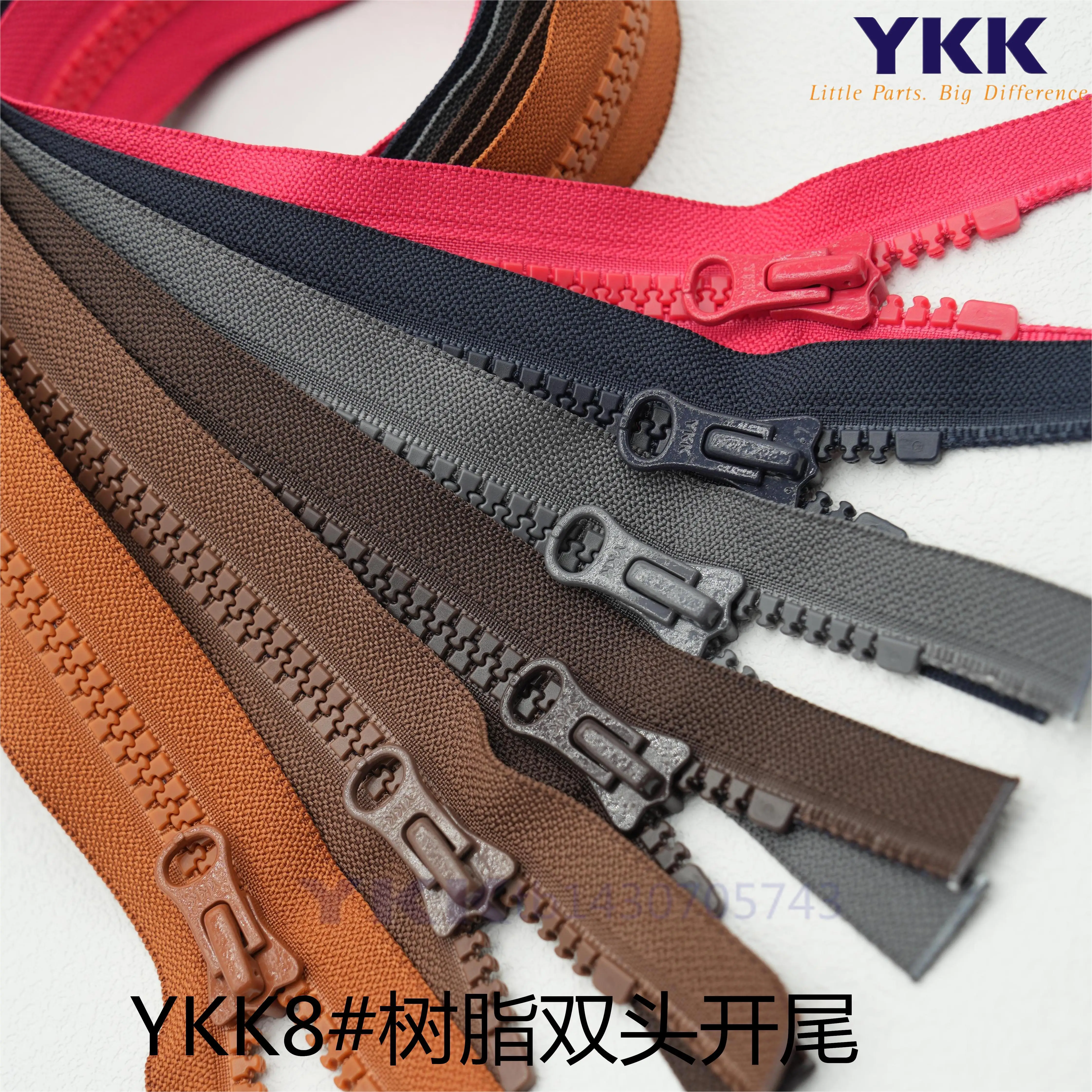 

YKK8 #Resin Double-ended Open Zipper Down Jacket Placket Long Zipper, Coat Cotton-padded Cotton-padded