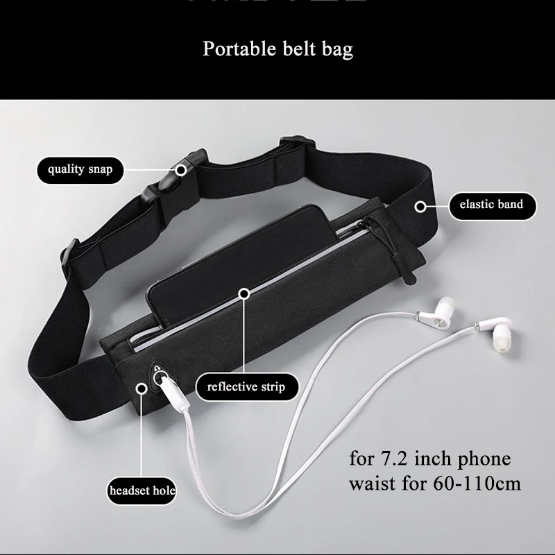 Running Belt Bag Running Waist Bag for Cell Phone Sports Fanny Pack Men Women Hidden Gym Bags Mobile