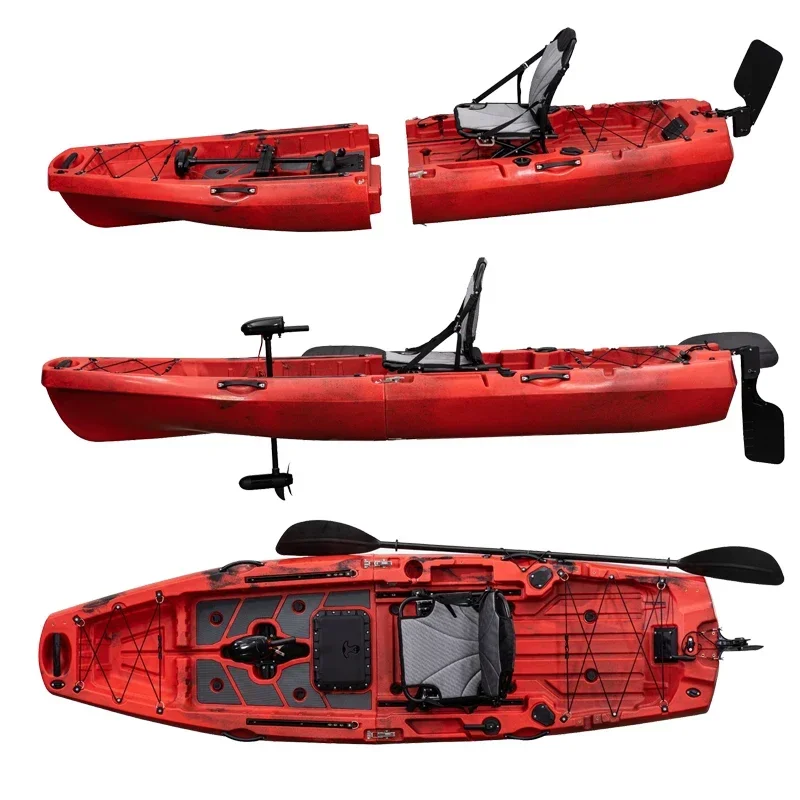 

Modulare a Pedali 2 Section Electric Motor Kayak Single Seater Sit on Top Modular Fishing Kayak