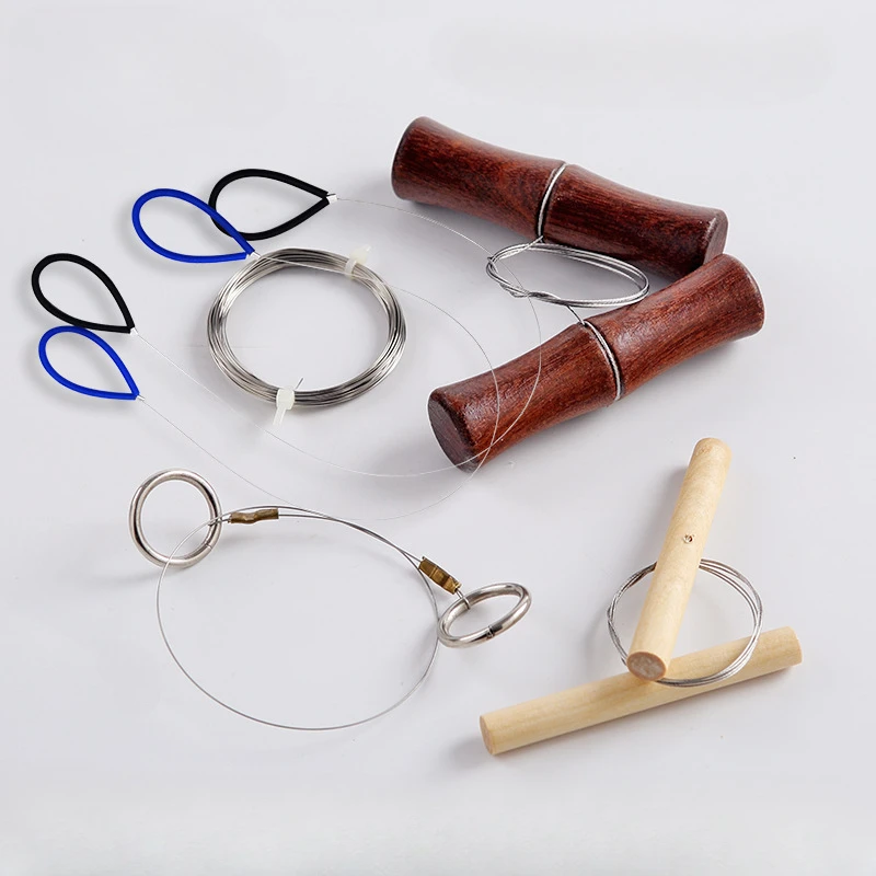 Pottery Mud Cutting Line Stainless Steel Wire Polymer Clay Cutter Rubber Handle Mud Cutter DIY Ceramic Mud Plate Forming Tool