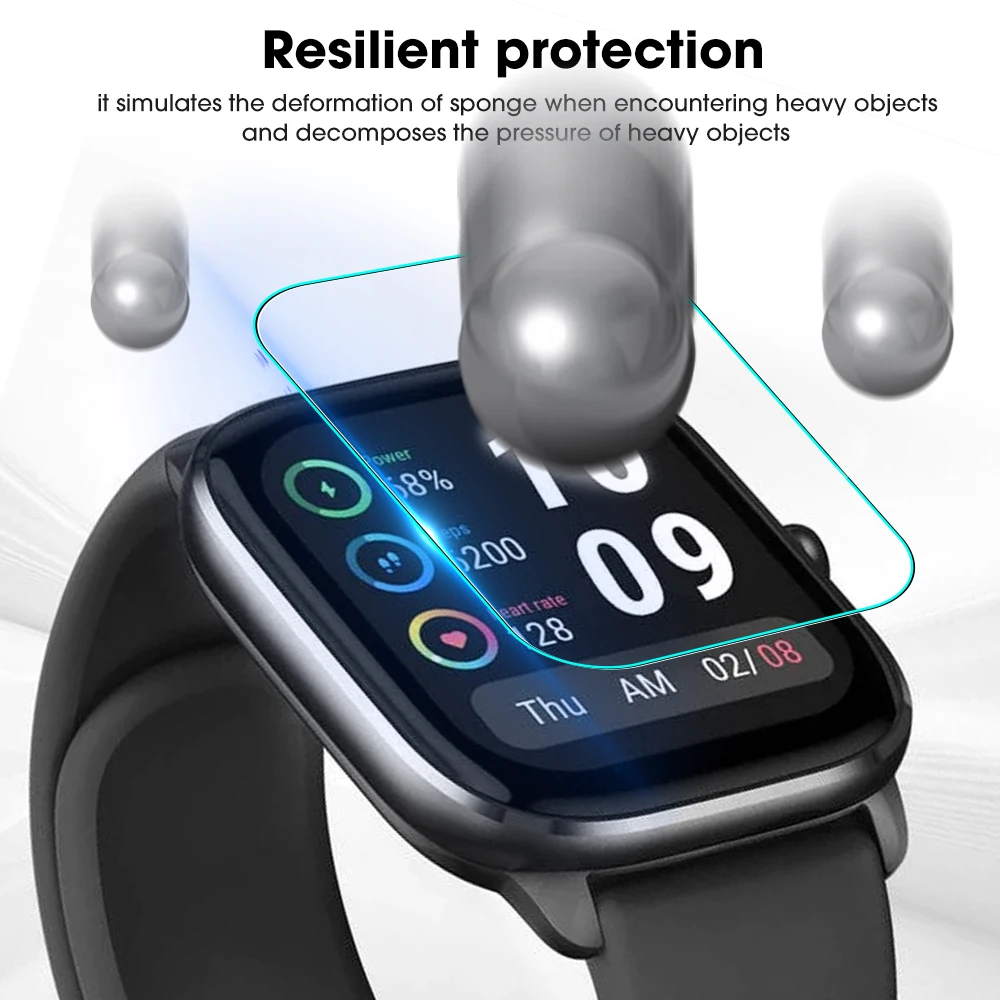 1-3 pçs películas protetoras de tela de vidro temperado para xiaomi mi banda 8 pro hd protetor de tela transparente miband 8pro smartwatch guarda