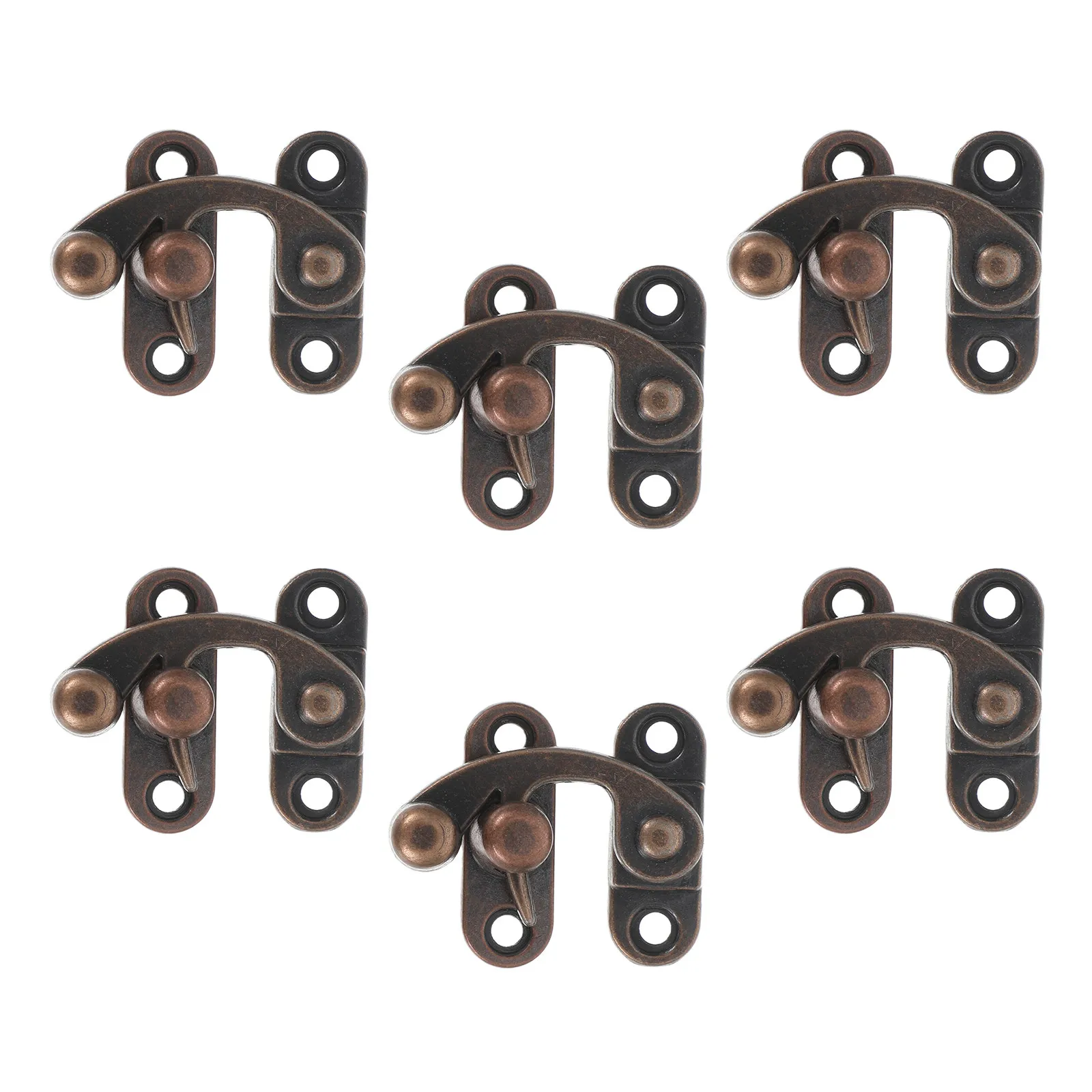 Vintage Box Clasp Latch 6Pcs Retro Hasp Lock Buckles for Jewelry Boxes Gift Cases Cabinet Hardware