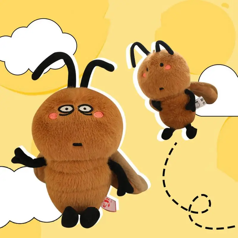 Stuffed Cockroach 7.8 Inch Cute Cockroach Shape Soft Doll Toys Cuddly Plush Dolls For Kids And Adults Plush Stuffed Toy For Home