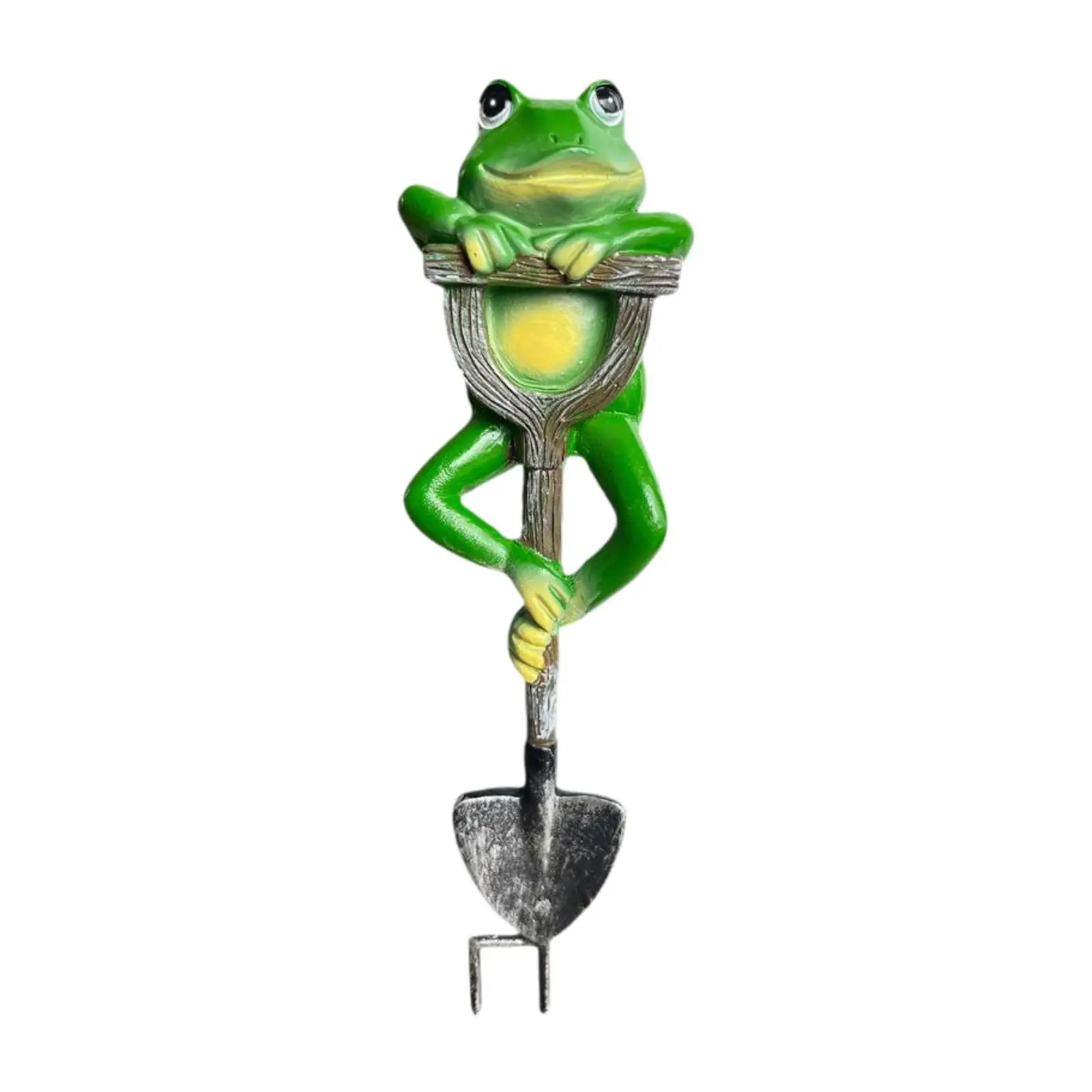 Frog Shovel Ornament Animal Sculpture Frog Statue for Lawn Balcony Indoor