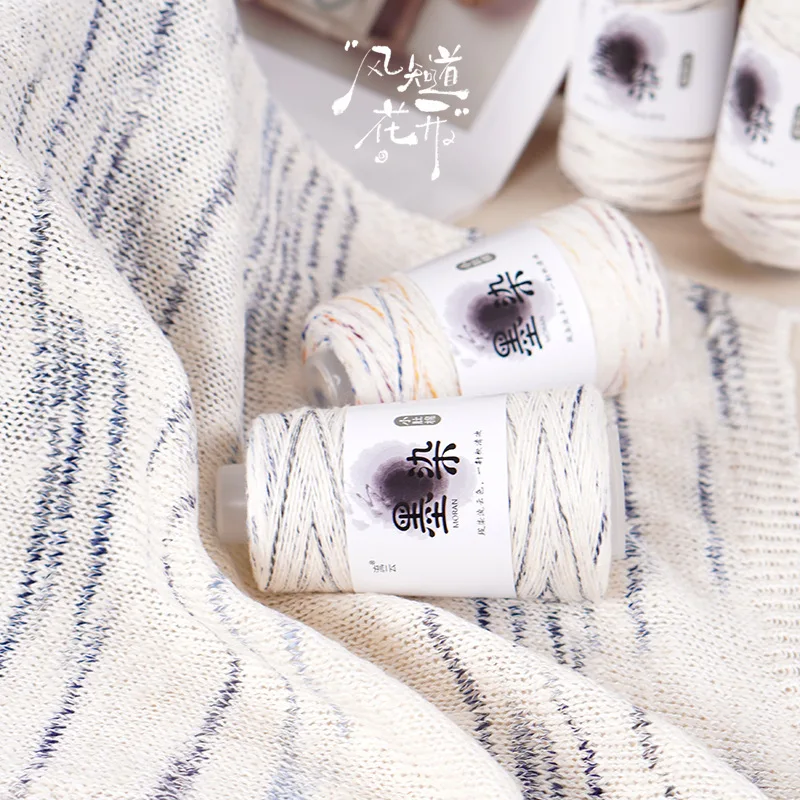 100g DIY Handmade Gradual Belly Cotton Thread Summer Segment Dyeing Cotton Thread Sweater Spray Dyeing Scarf Shawl Yarn
