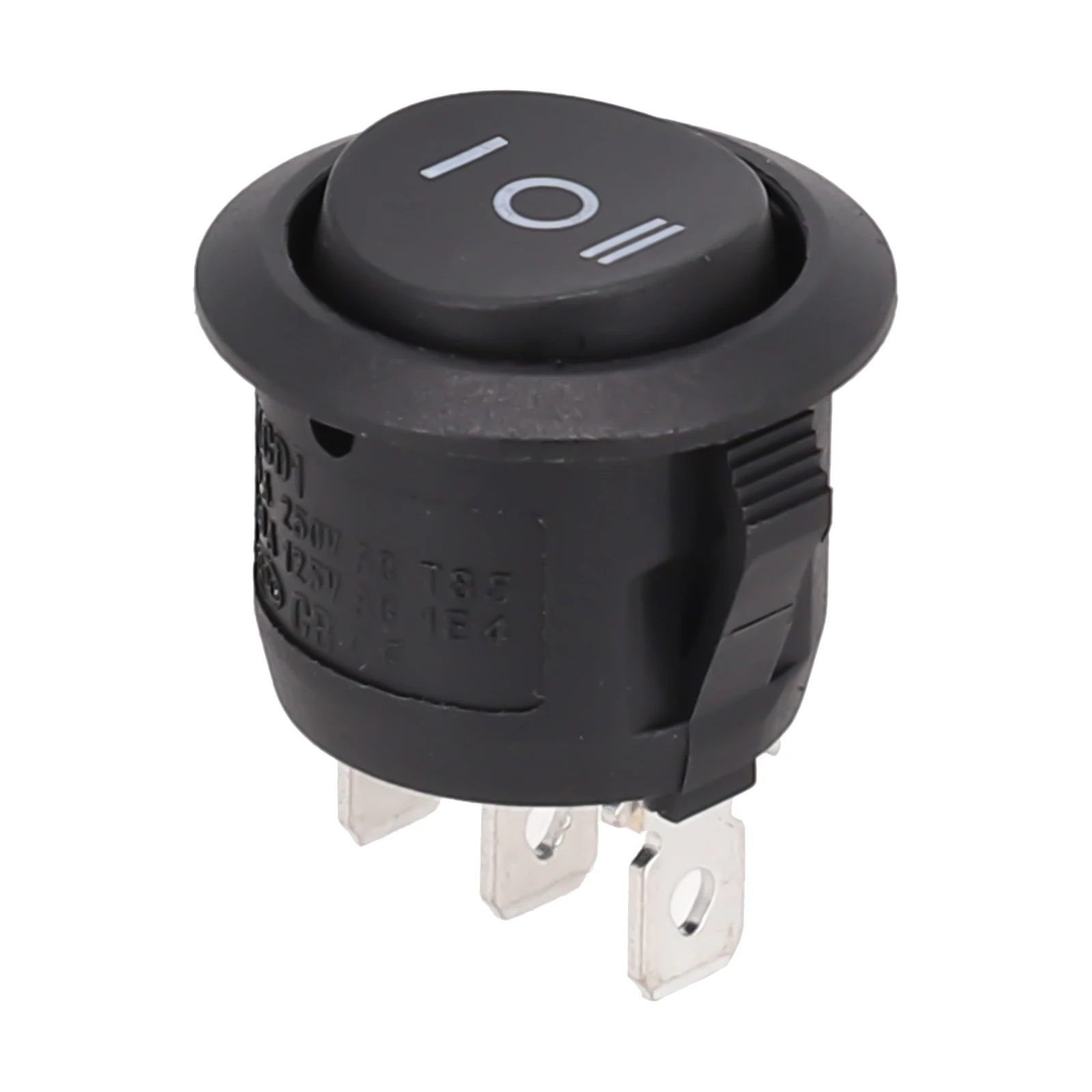 Interruptor de balancim redondo preto para carro, 20mm SPDT Power Switch, 2 Pin Toggle Switch, acessórios automotivos, 10A, 12 V, 250V