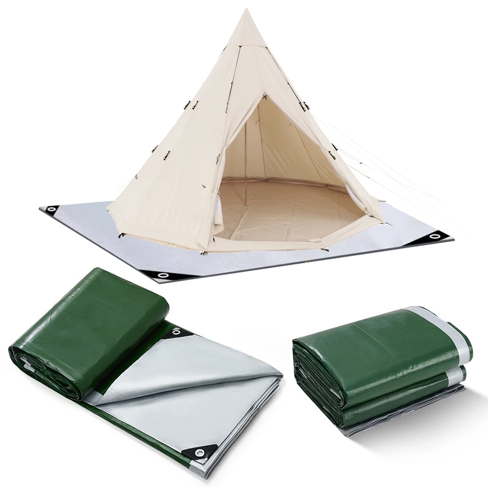 

26x16.9 Inch Camping Tent Tarp Waterproof Ground Sheet Mat Portable Shelter Rain Tarp Lightweight for Outdoor Camping Park Lawn