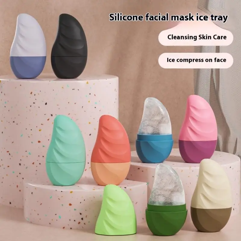 1 STKS Ijs Gezicht Roller Gezicht Lifting Contouren Gereedschap Mango vorm Siliconen Ijs Schimmel Eye Facial Massager Schoonheid Huidverzorging gereedschap