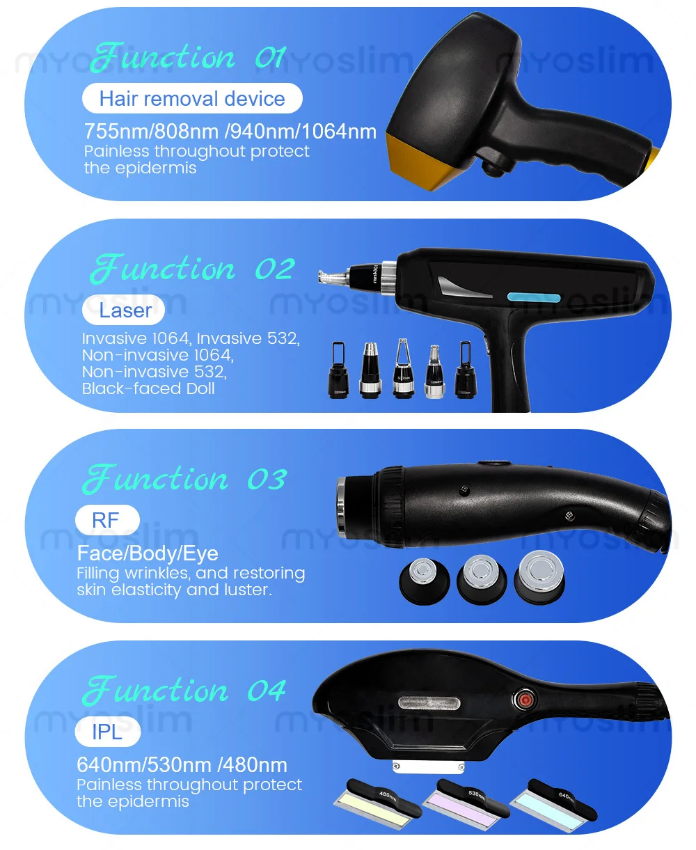 

Alexandrite 4 in 1Diode Laser IPL Permanen Hair Removal Machine Picosecond Tattoo Removal Painless Epilation Beauty Device