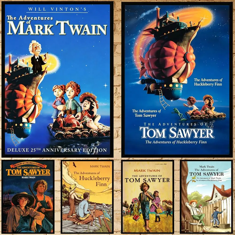 movie The Adventures of Mark Twain Poster Poster HD Waterproof Self-adhesive Art Print Wall Decor for Bedroom Living Room Gift