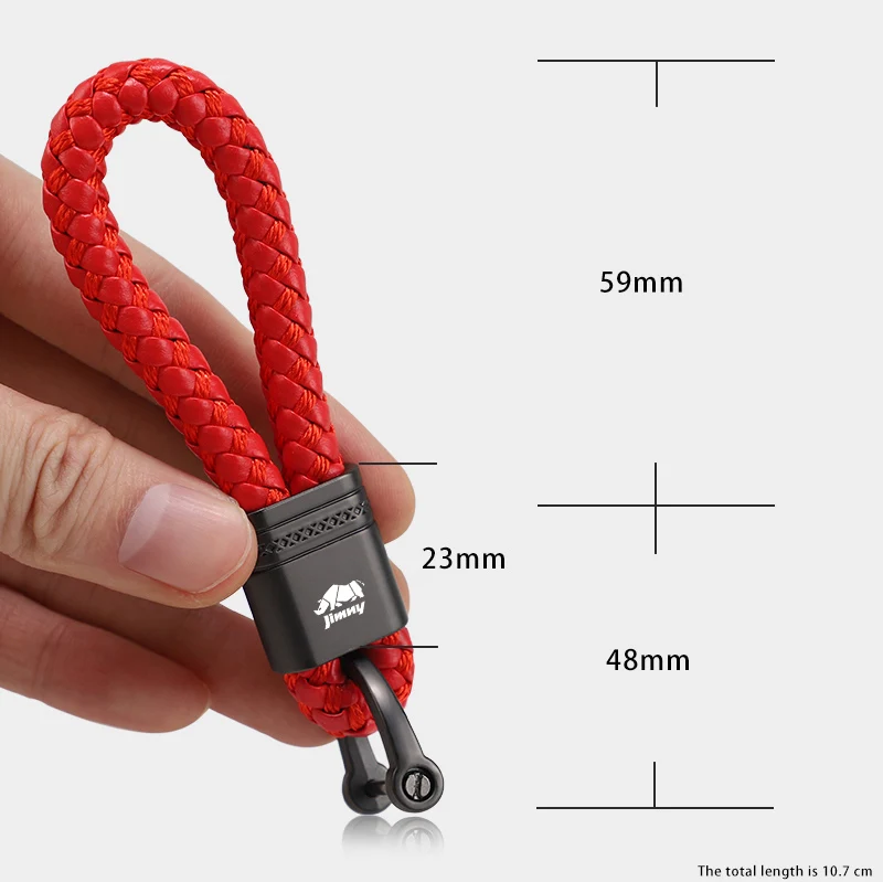 Zinc Alloy Car Keychain Artificial Leather Woven Rope Key Ring For Suzuki Jimny Swift Grand Vitara Ignis Kizashi SX4 Scross - view 2