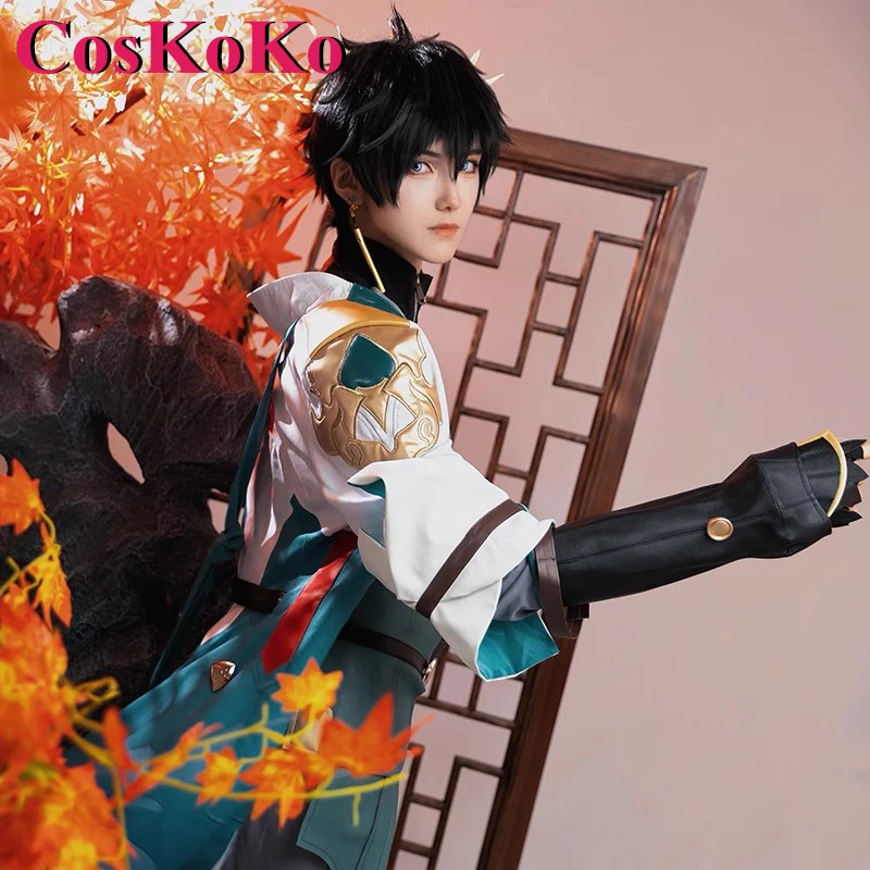 CosKoKo Dan Heng Cosplay Anime Game Honkai: Star Rail Costume Fashion Handsome Combat Uniform Men Set completo gioco di ruolo abbigliamento