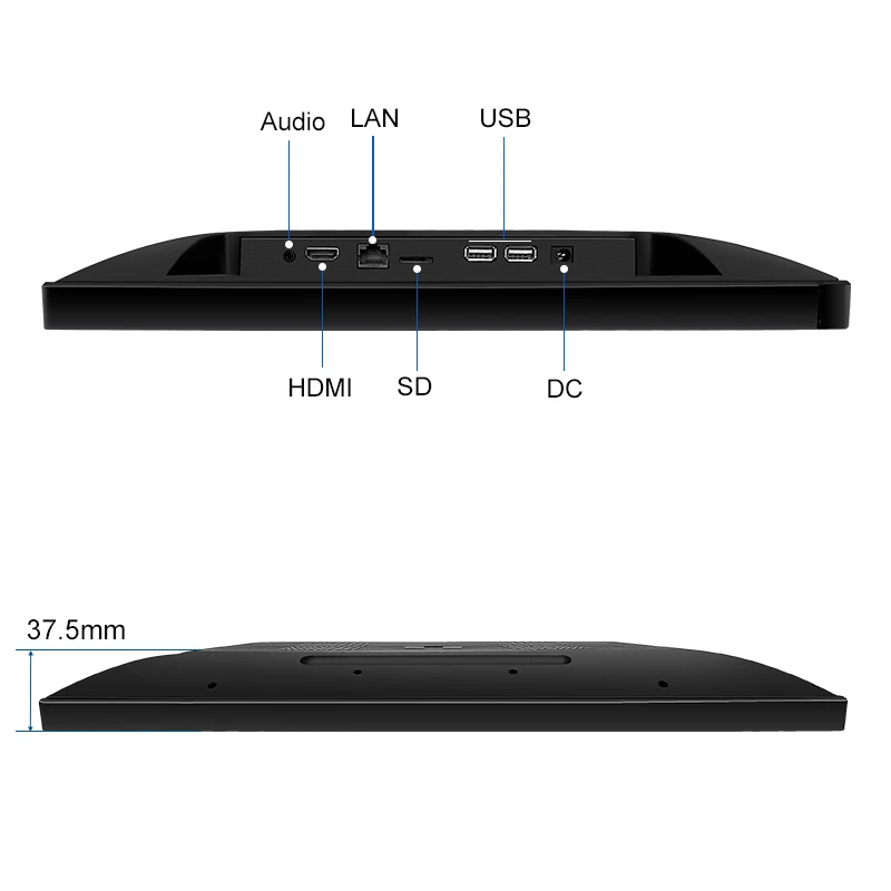 18,5-Zoll-Industrie-Tablet IPS kapazitiver Touchscreen eingebettet RK3399 AMD DDR3 RAM RAMBO Android HD-MI All-in-One-Panel-PC