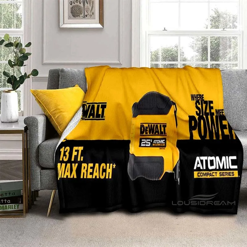 3G Printing HD D-DeWALT Flannel Blanket Family Bedroom Leisure Sleeping Blanket Study Shawl Soft Blanket Sheet Birthday Gift