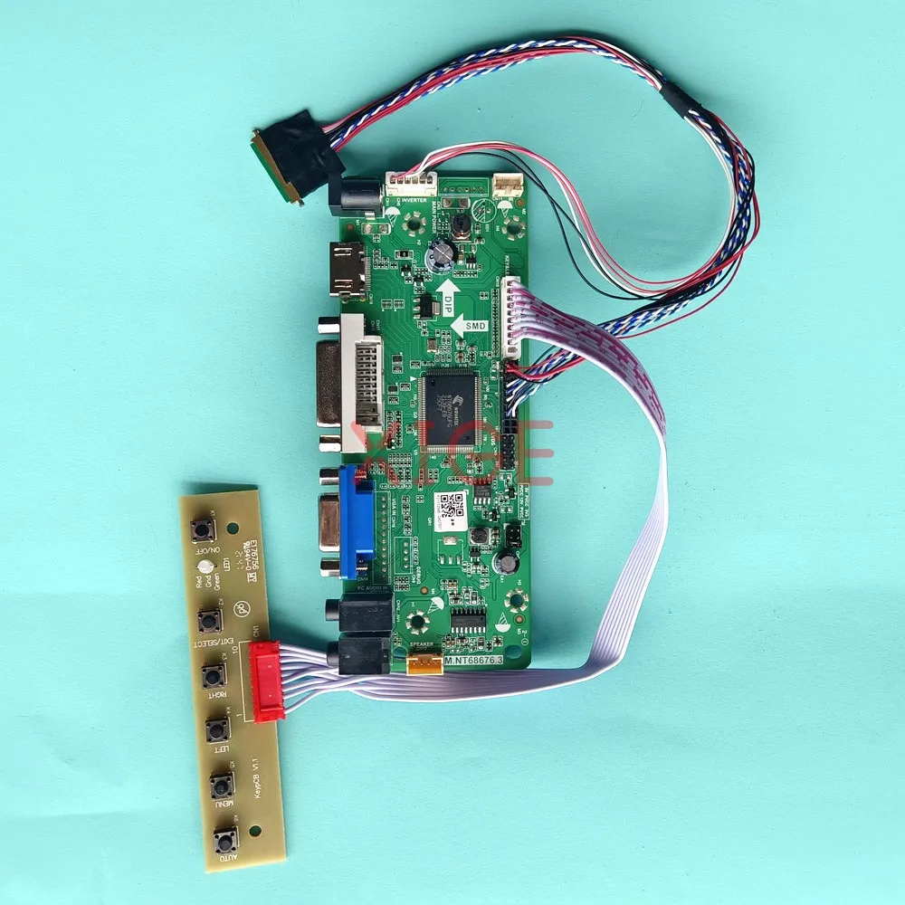 

Подходит для LTN101NT05 LTN101NT06 LTN101NT07 1024*600 WLED VGA DVI 10,1 "ЖК-панель LVDS 40-контактный M.NT68676 Комплект платы контроллера экрана