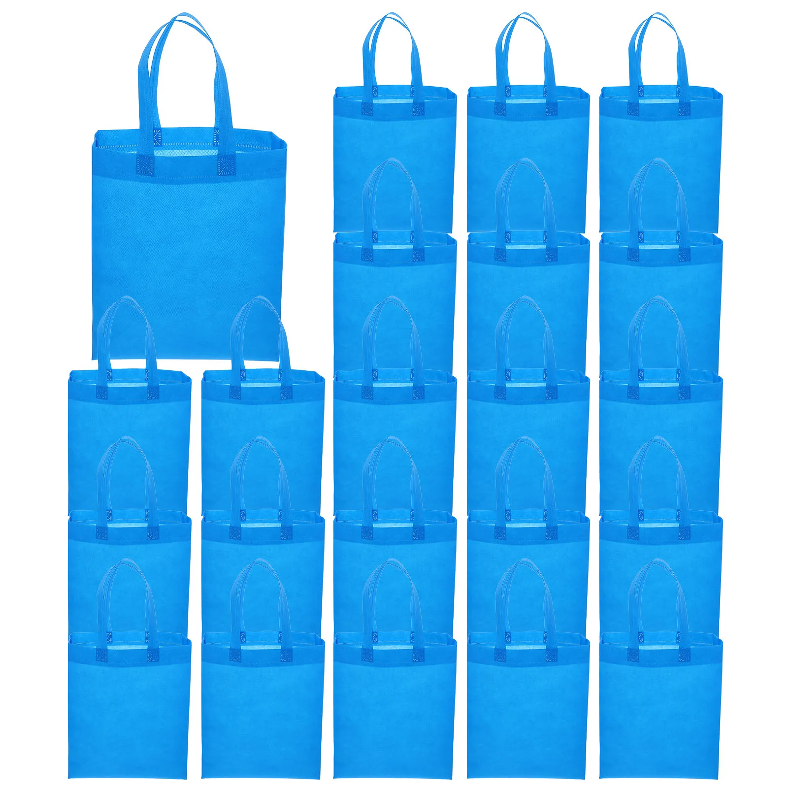 

30 Pcs Woven Tote Royal Blue Shopping Wedding Favor Non Woven Bags Party Supplies Reusable Grocery Bags With H