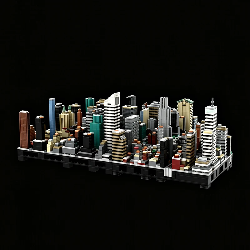 City Street View Model MOC Building Bricks Capital Miniature Scene Modular Technology Gifts Holiday Assemble Children Toys Suit