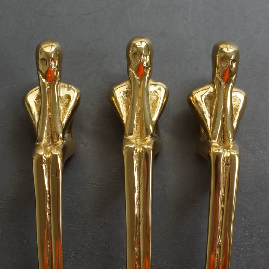 

Современная простота, твердая латунь, мебельные ручки, стиль балерины, ярко-золотые ручки для шкафов и ящиков, ручки для шкафов