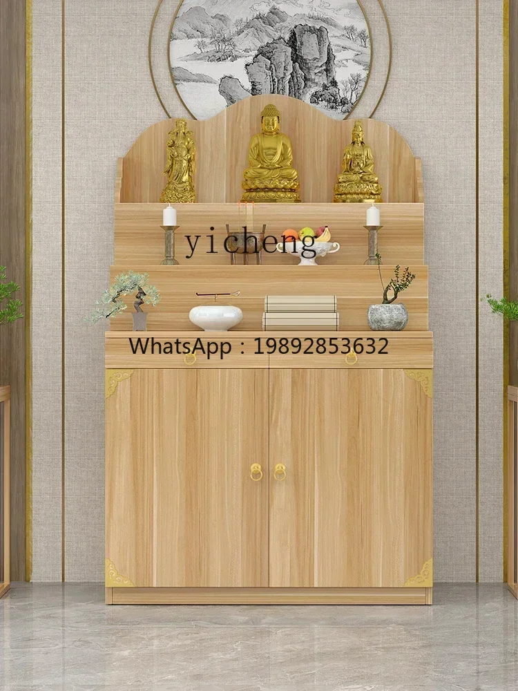 GX Economical Altar Three-Layer Heightened Buddha Stand Parishes Tribute Table Taoist Temple Buddha Niche
