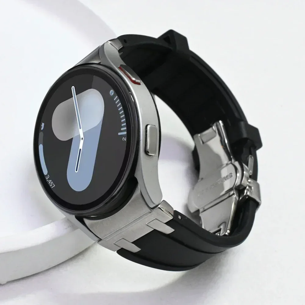 

Silicone band for Samsung Galaxy Watch 7 40mm 44mm 6 4 classic 46 47mm 42 43mm 5 pro 45mm watchband no gaps men sports bracelet