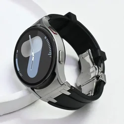 Silicone band for Samsung Galaxy Watch 7 40mm 44mm 6 4 classic 46 47mm 42 43mm 5 pro 45mm watchband no gaps men sports bracelet