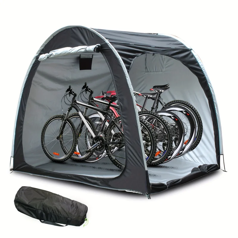 Bike Cover Storage Shed Tent, Outdoor Portable Bicycle Storage Sheds With 210D Oxford Fabric PU4000 Waterproof For 2/3/4/6Bikes