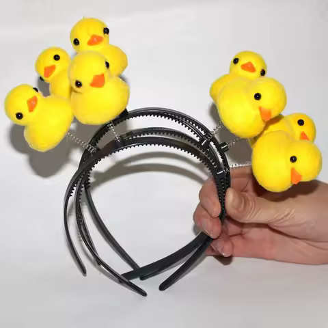 Wash Face Headband Headdress Makeup Little Yellow Duck Headwear Funny Cartoon Hairband Women Lady Girl Hair Accessory