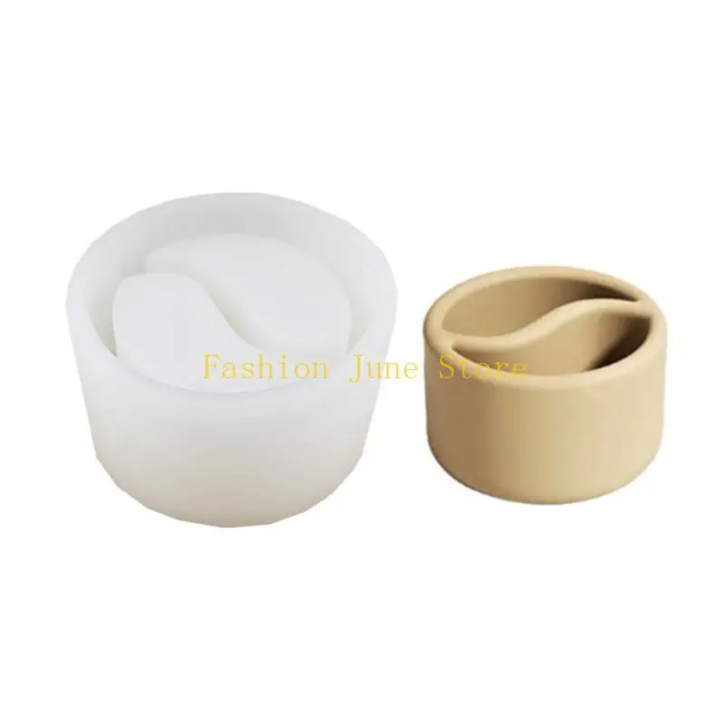 N5KA Clay Mold Silicone Taichi Mould for Flower Pot Pen Holder for Creative Gif