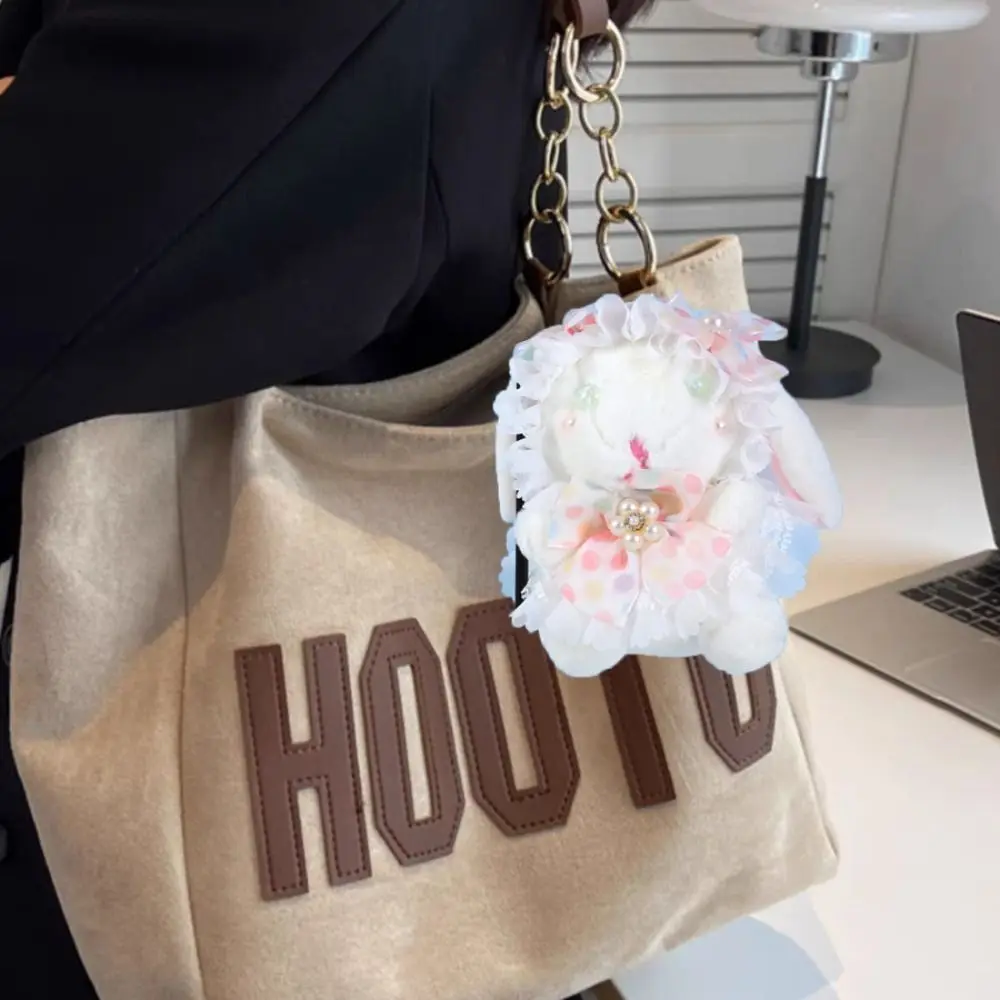 กระต่ายกระต่ายของเล่นตุ๊กตาพวงกุญแจนุ่มการ์ตูนกระต่ายตุ๊กตา Plush จี้ Lolita ตุ๊กตาสัตว์ Lop หูกระต่ายจี้คอสเพลย์