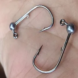 10pcs/lot 0.7g-7g Crank Jig Head Fishing Hook Jig Bait Fishhook Soft Worm Jig Hook For Bass Fishing