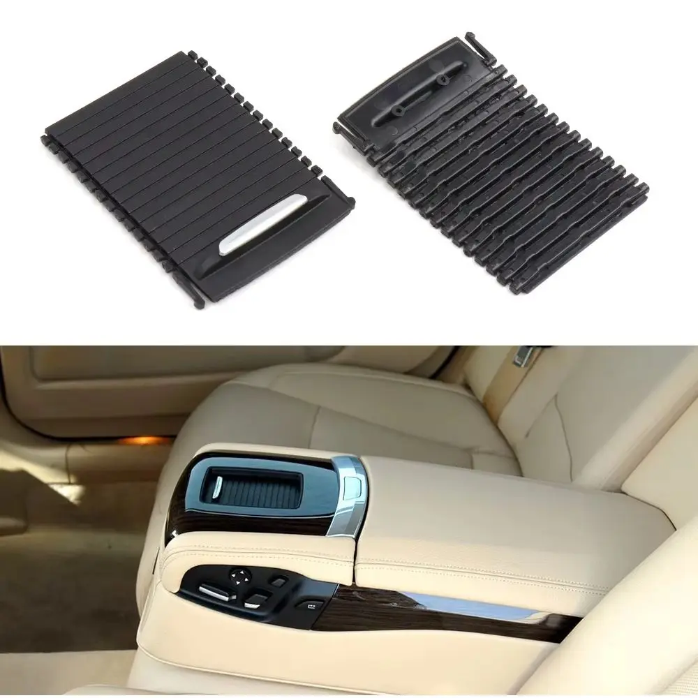 52207217530 Rear Center Console Cup Holder Roller Curtain Cover for BMW 7 Series F01 F02 F03 F04 740i 750i 740Li 750Li 760Li