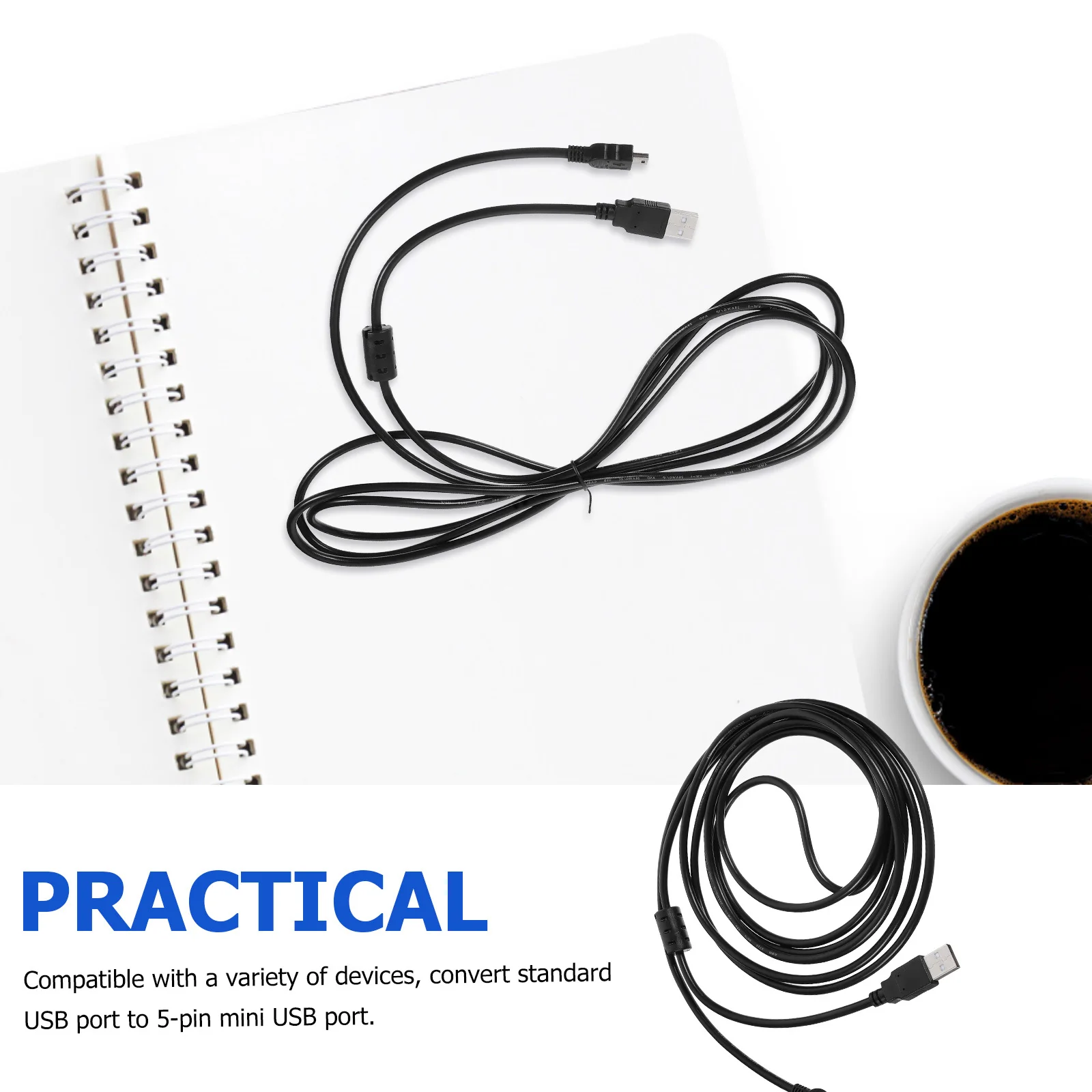 

Usb Data Cable 5 Pin Mini Usb Fast Charging High Speed For Data Transfer Compatible With Various Devices Durable Compact