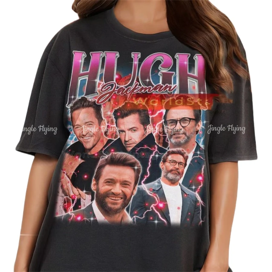 Hugh Jackman Vintage Unisex Shirt Vintage Homage Bootleg Sweatshirt Retro Cotton Tee