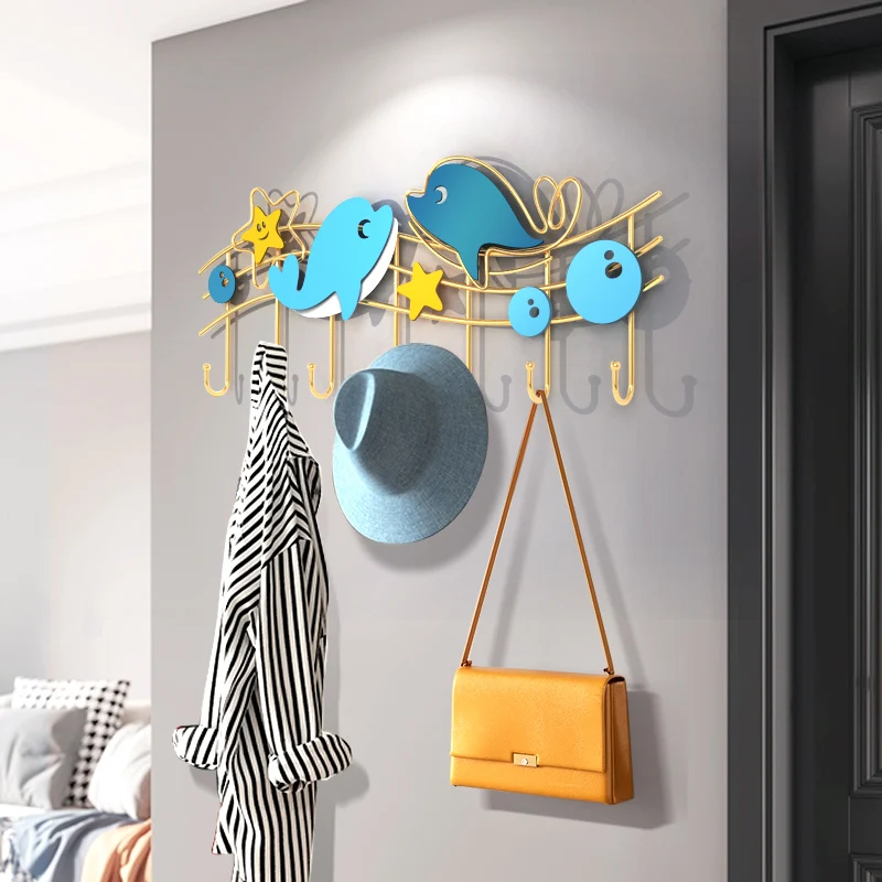 Wall Modern Coat Racks Metal Luxury Bedroom Hallway Coat Racks Plastic Wall Storage Display Open Arara De Roupa Trendy Furniture