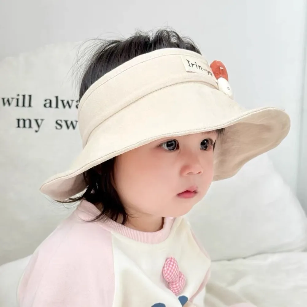 

Princess Breathable Empty Top Kids Sunhat Korean Style Hollow Baby Sunscreen Cap Mushroom Anti-UV Duck Tongue Hat Boy