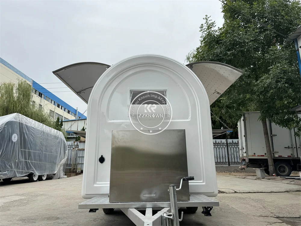 Concession Food Remorque, Kiosque à café et crème glacée, Snack de rue, Van attribuable, Chariot de restauration rapide, Camion à vendre