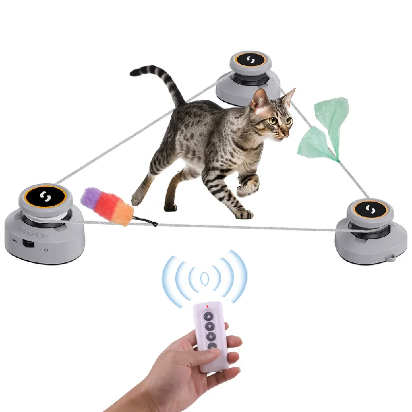 

eractive Ball Toys Automatic Rolling Ball Faux Tail Rechargeable Smart Pet Electric Toy Cat Training Imitate Mouse