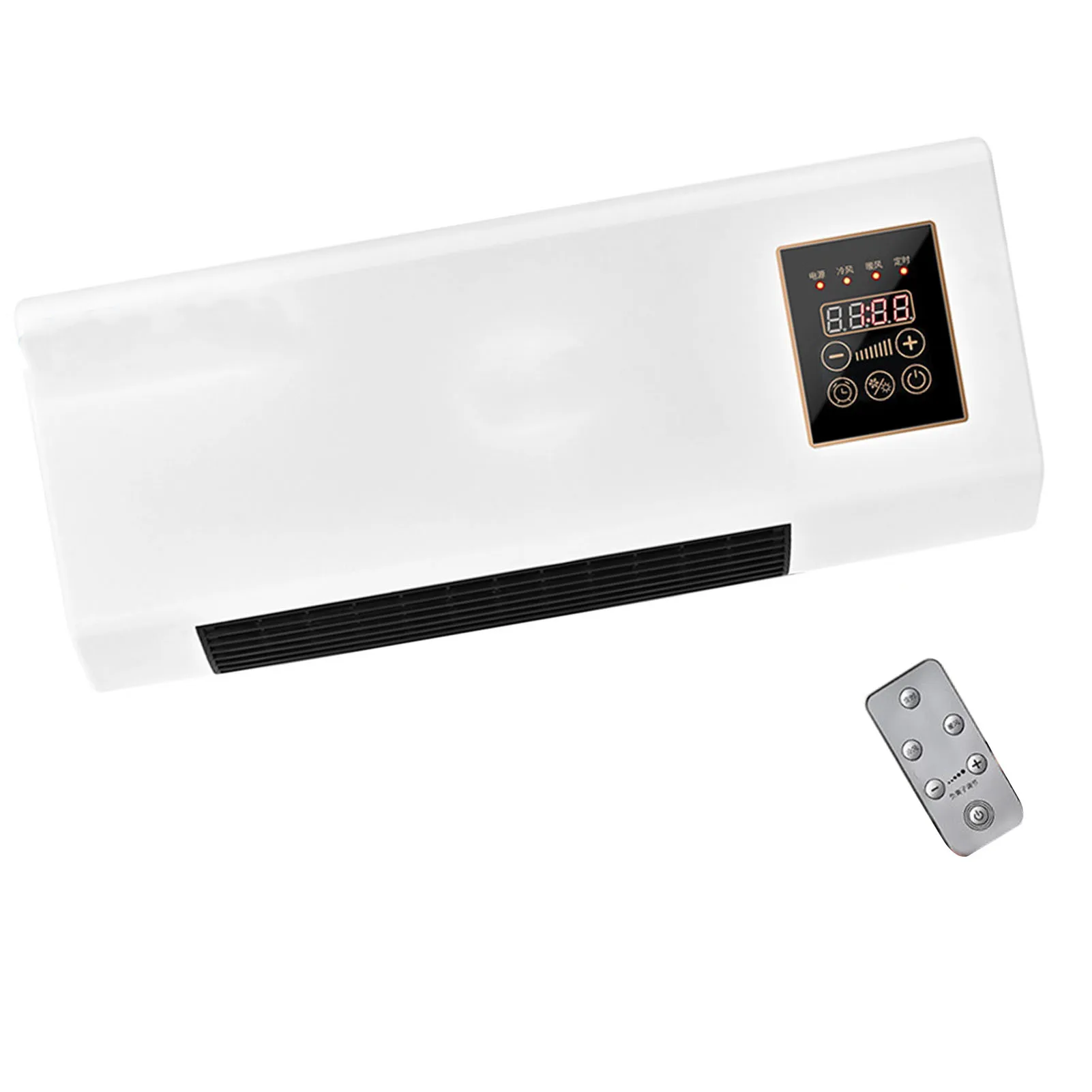 2 في 1 مكيف هواء محمول بارد دافئ ثنائي الاستخدام سخان مثبت على الحائط 1800 وات مثبت على الحائط مع جهاز تحكم عن بعد لغرفة النوم