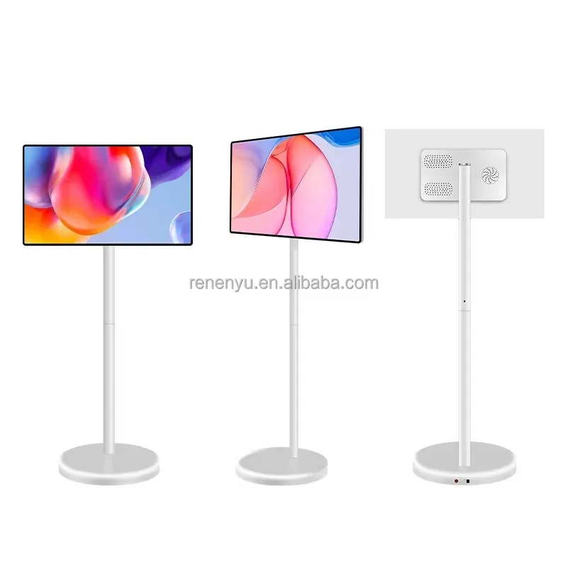 

27-дюймовый Android-планшет с сенсорным экраном и аккумулятором, поворотный мобильный дисплей 1920x1080, моноблочный планшет-киоск 8+128 ГБ